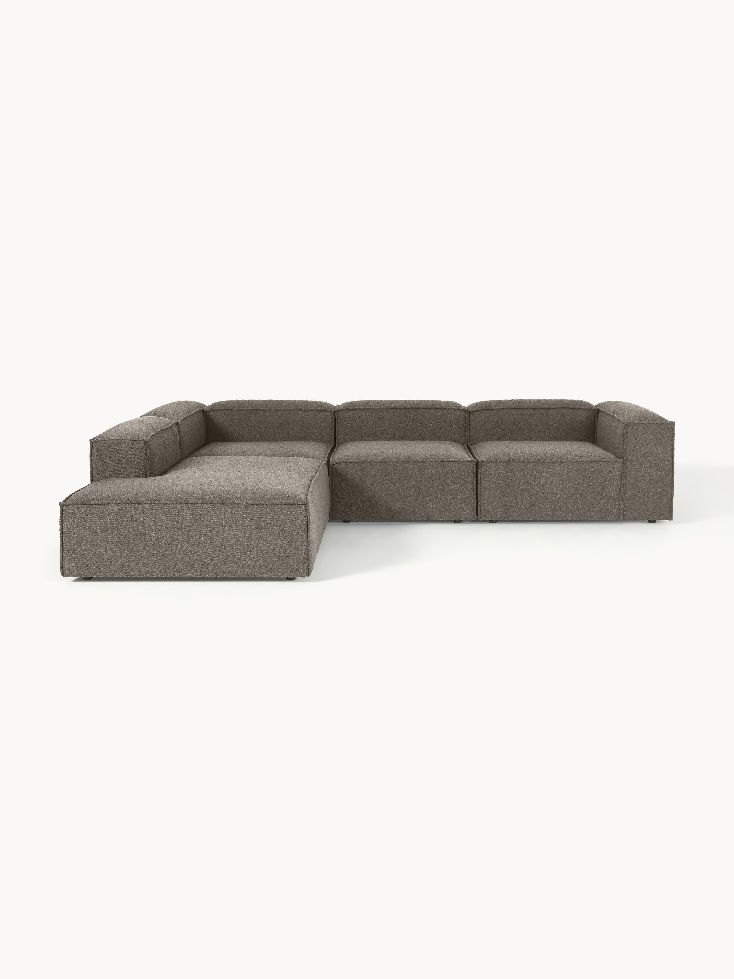 Bouclé modulaire XL hoekbank Lennon (4-zits)