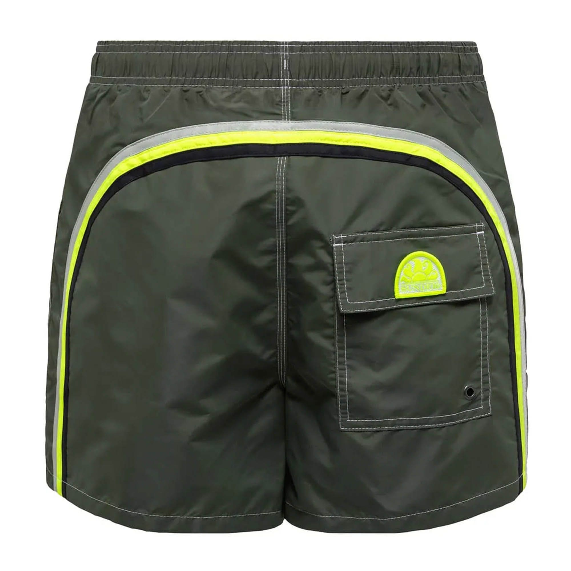 Sundek  Stretch Waist Mid-Length Boardshort