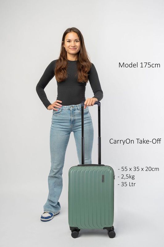 CarryOn - Take-off - Handbagage Koffer - Groen - Polypropyleen