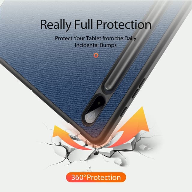 DUX DUCIS Samsung Tab S7+/S7 FE/S8+ DOMO Series Trifold Flip Cover