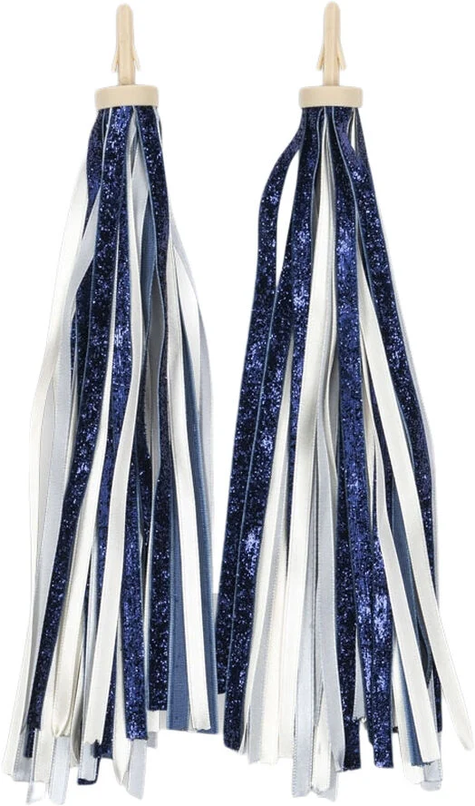 Konges Sløjd BICYCLE STREAMERS AND BEADS Dark blue glitter