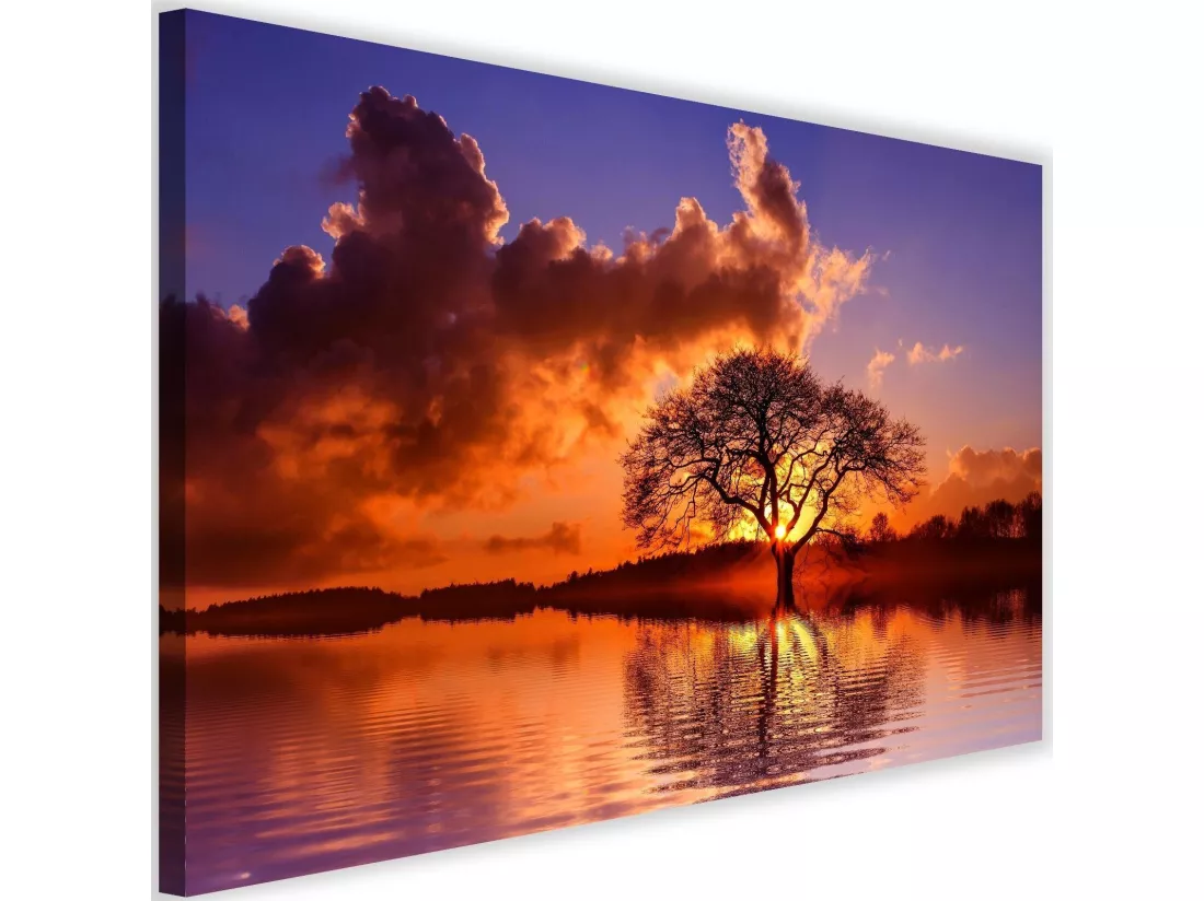 Tableau vue sur l'arbre à 4 - 120 x 80 cm