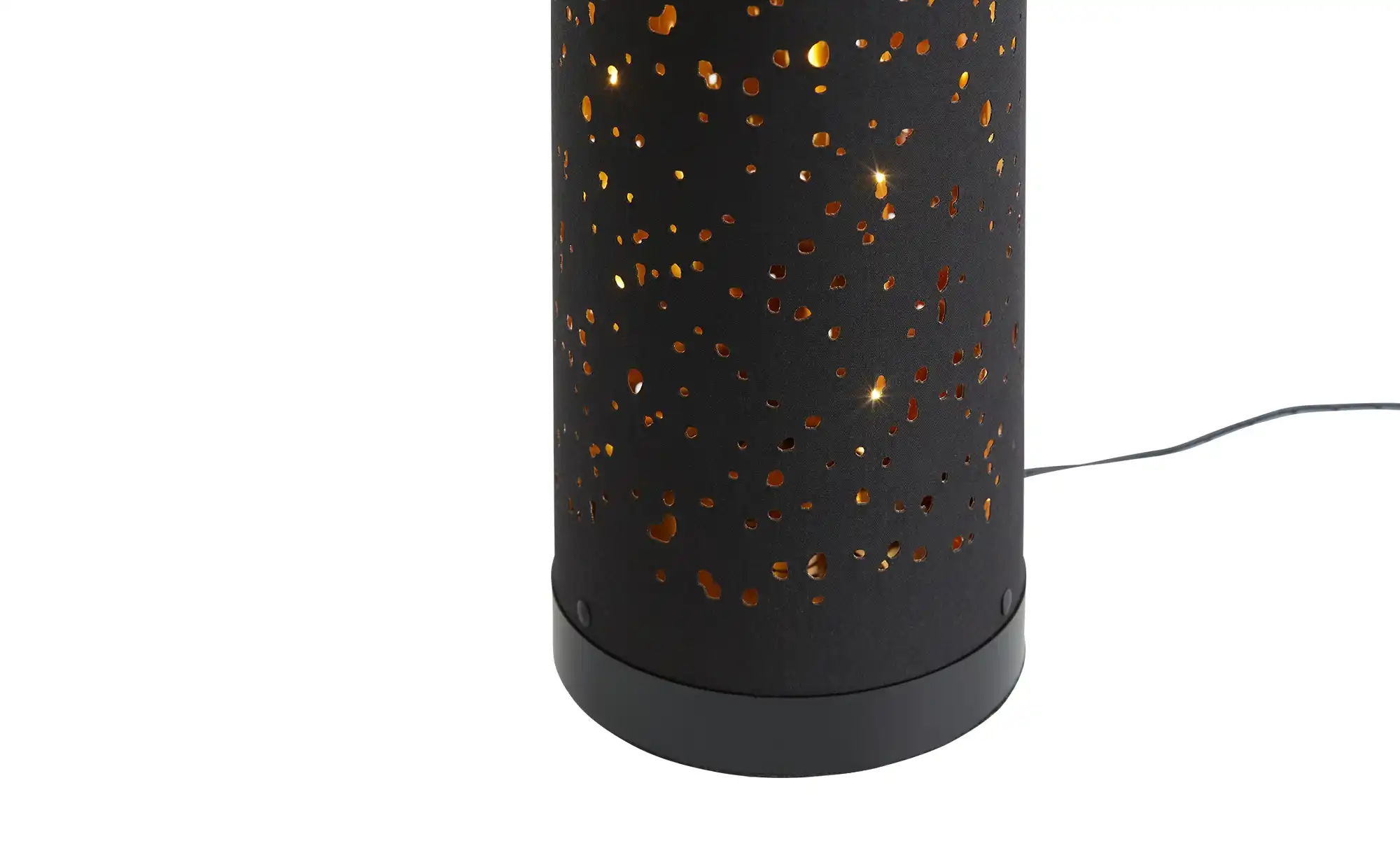 Trio LED-Stehleuchte, 1-flammig, Stoff schwarz/gold