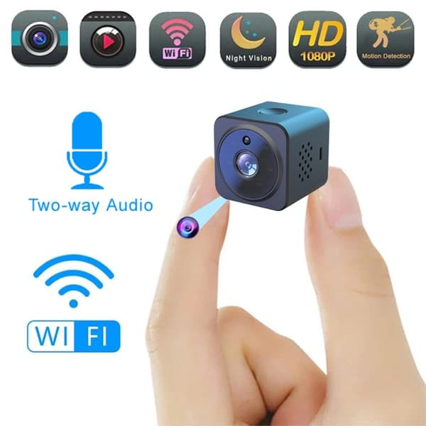 AS02 Mini Spy Kamera Trådløs Wifi IP Hjemmesikkerhetskamera HD 1080P