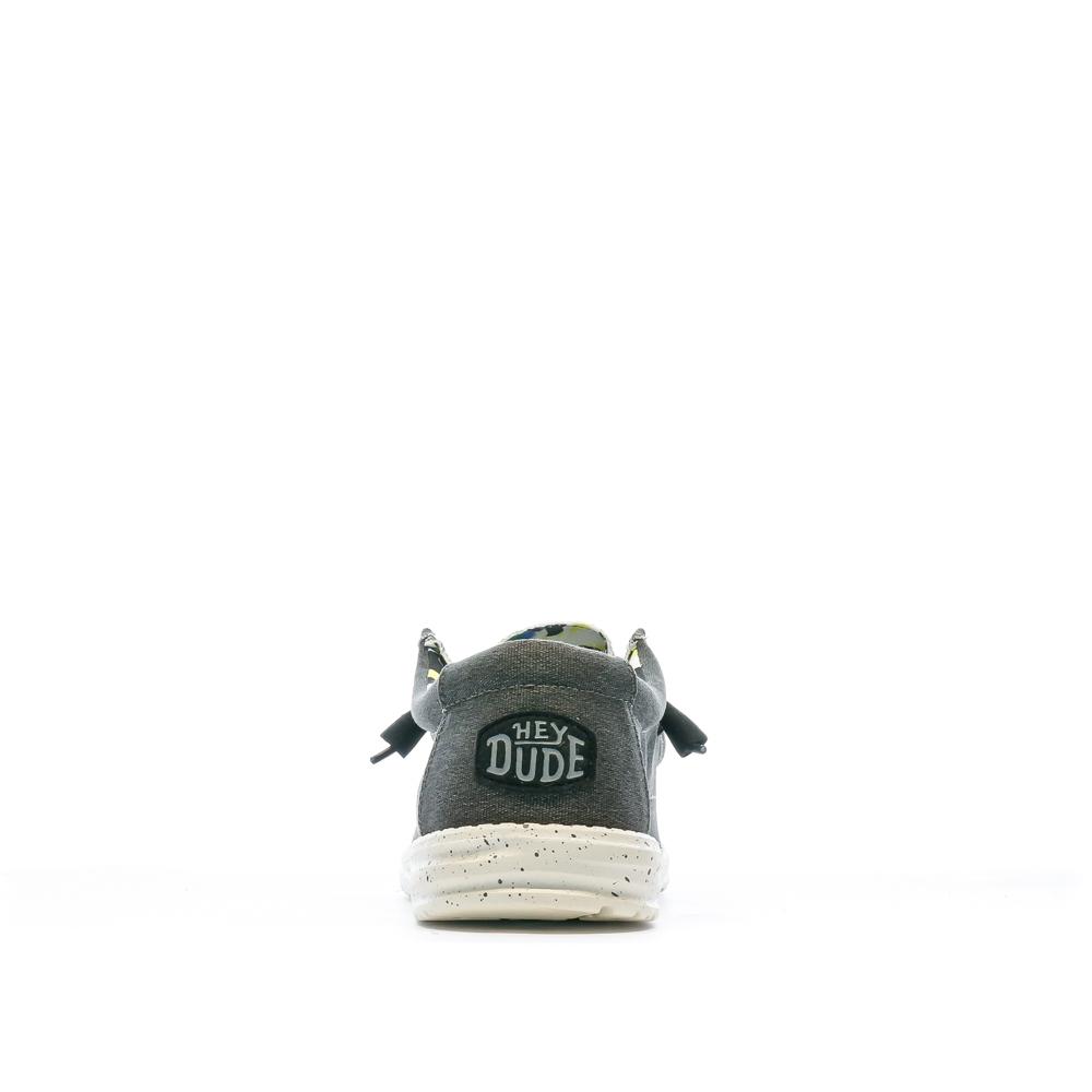 Hey Dude Chaussures Noir Homme Hey Dude Wally Stretch Canvas