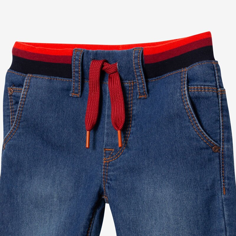 Jean bébé garçon ceinture rayée bleu Catimini Bleu