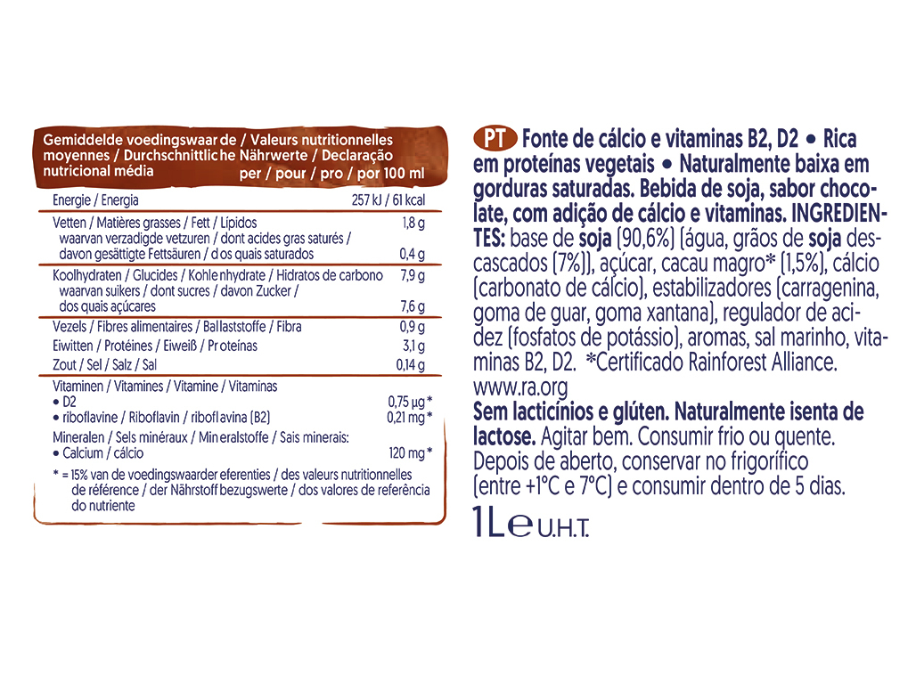 BEBIDA ALPRO SOJA CHOCOLATE 1L