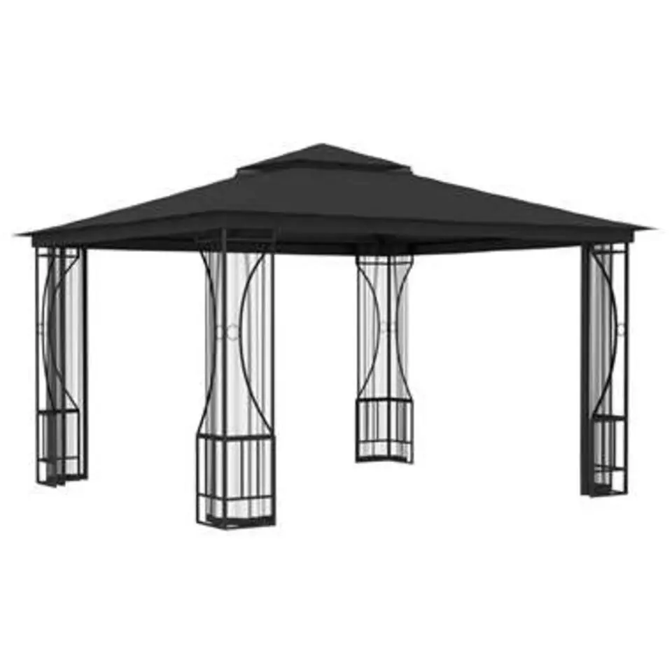 vidaXL - Tuinpaviljoen - Antraciet - Stof