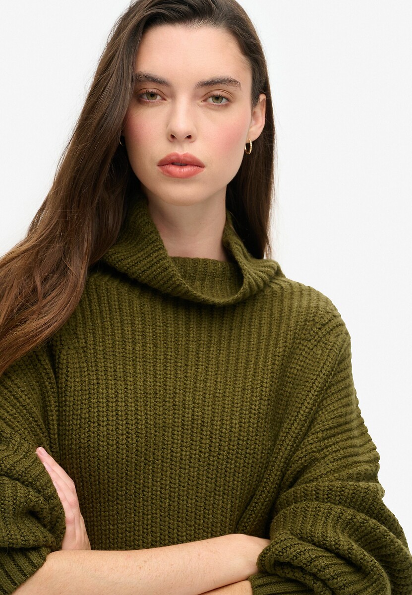 SUPERDRY<br>Vestido de malha canelada grossa