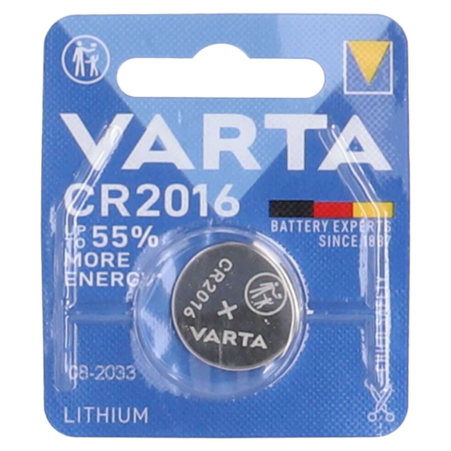 Batterie VARTA Knopfzelle CR2016