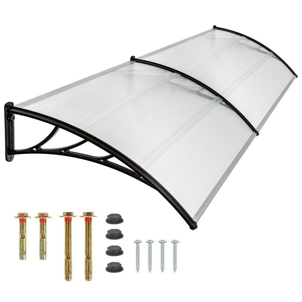 Auvent porte marquise abris de jardin moderne polycarbonate 300 cm