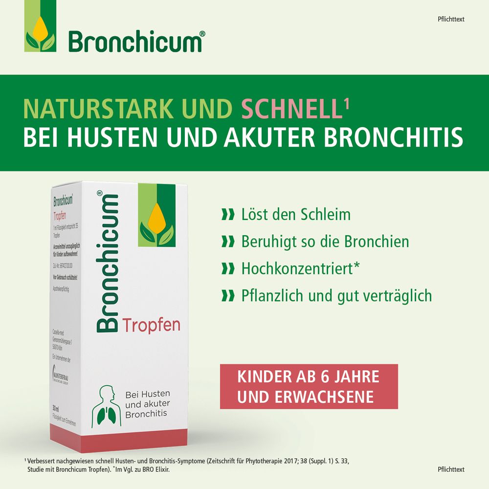 Bronchicum Tropfen - Pflanzliche Erkältungstropfen bei Husten und akuter Bronchitis