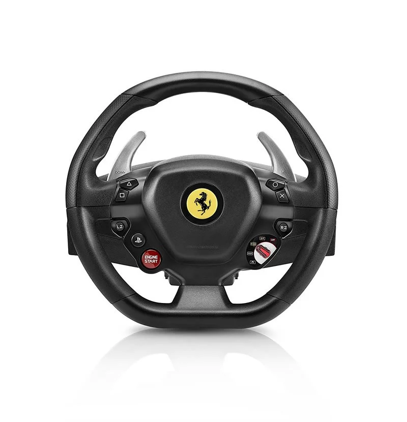 Thrustmaster - T80 Ferrari 488 GTB Edition Racing Wheel and Pedal Set