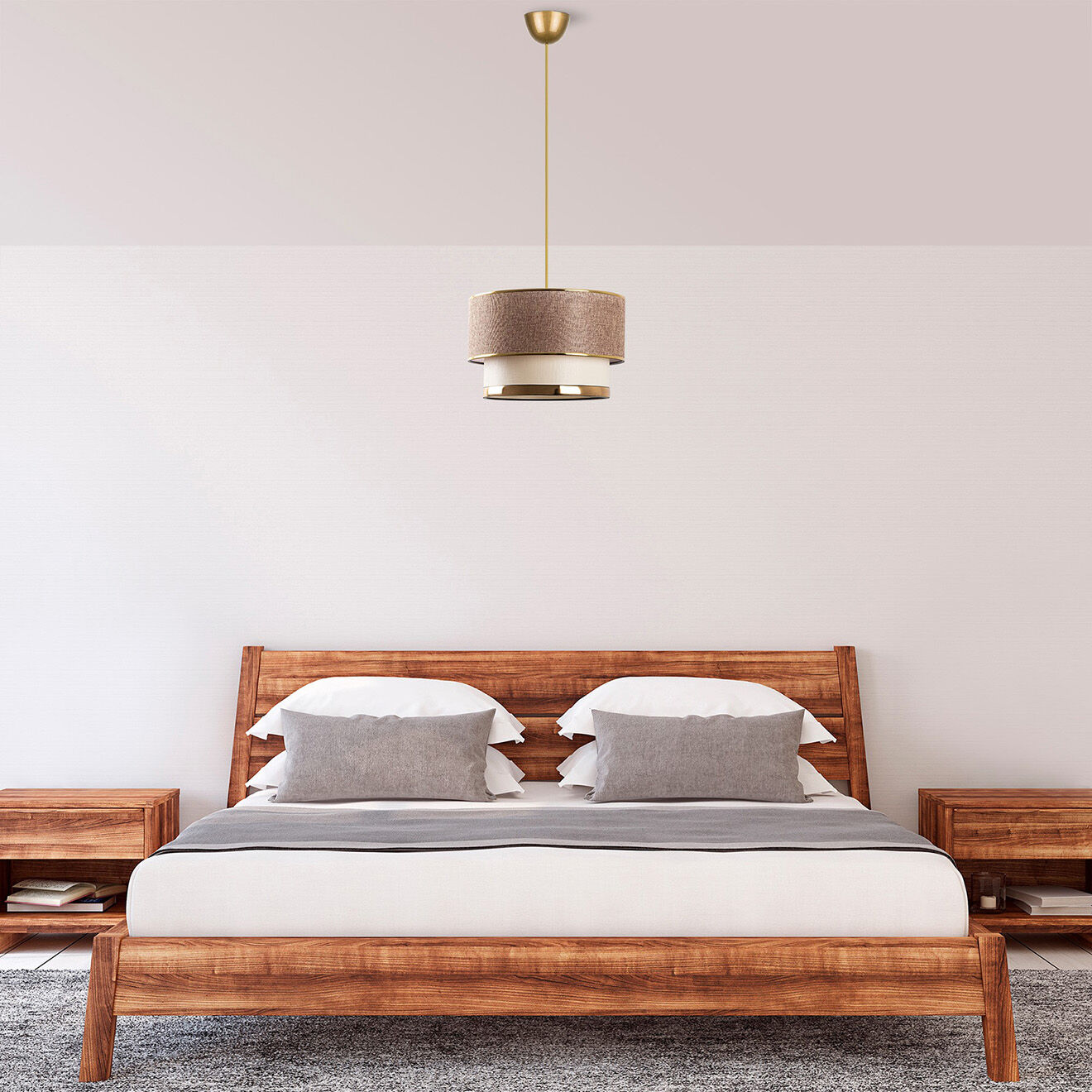 Sheen Suspension Cake beige/doré - D.30x20x65 cm