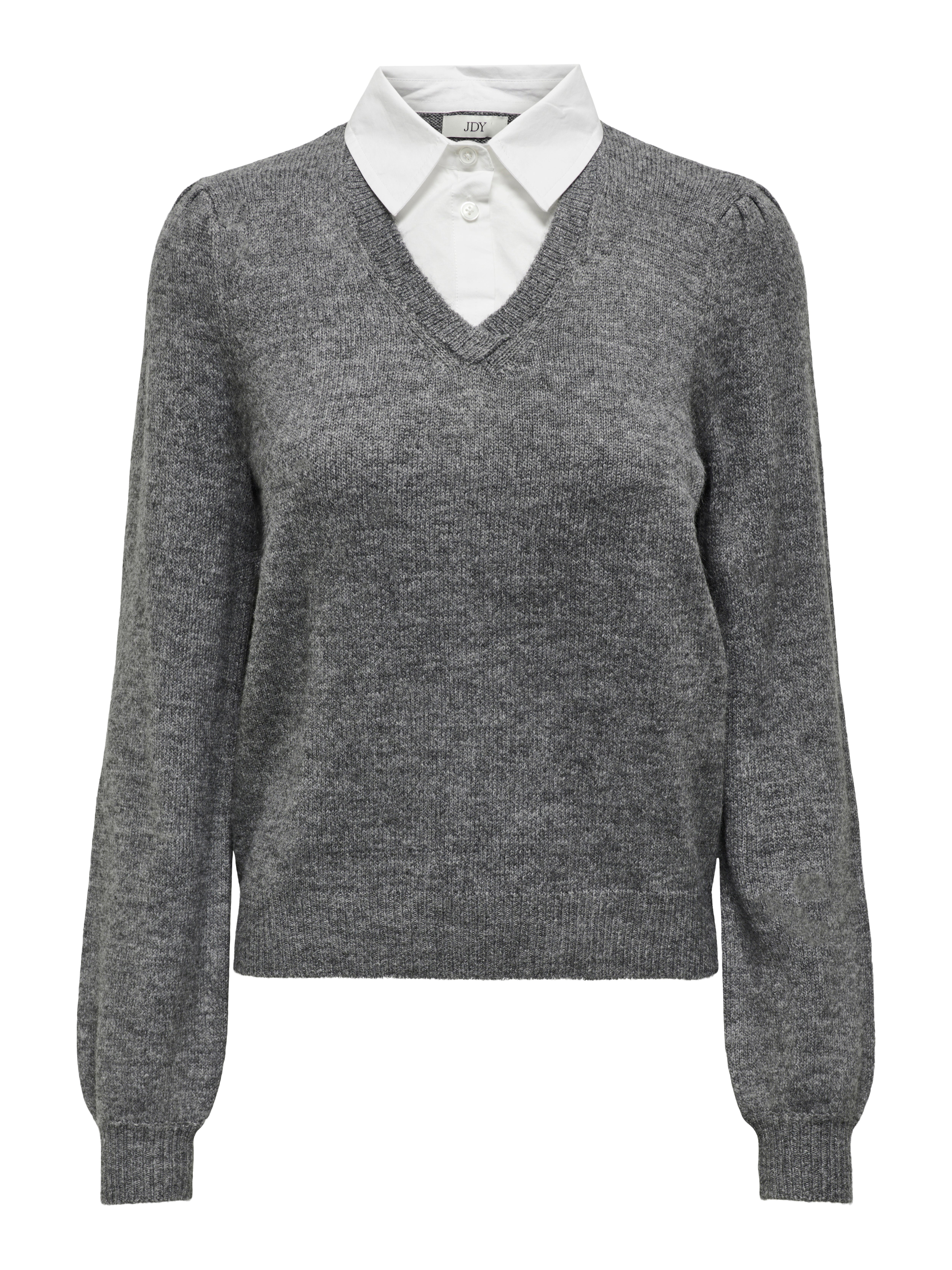 JDYDREA Strickpullover Dark Grey Melange