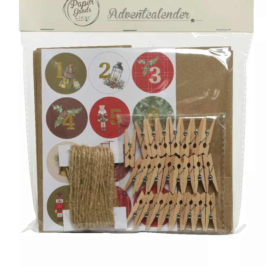Calendrier de l'avent à confectionner soi même guirlande Or