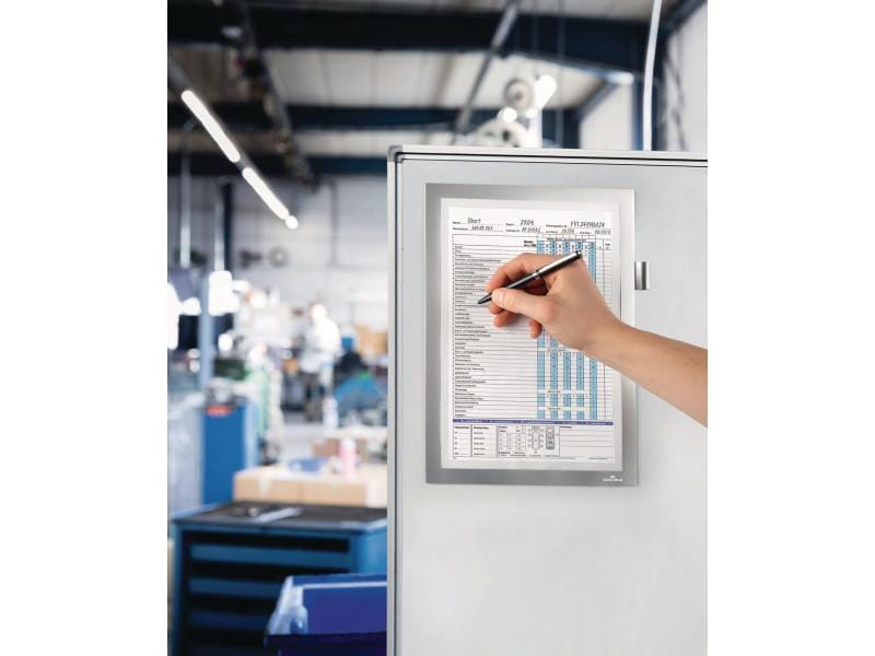 DURABLE Präsentationsrahmen Duraframe Magnetic Note A4 Silb Rahmen für Informationen