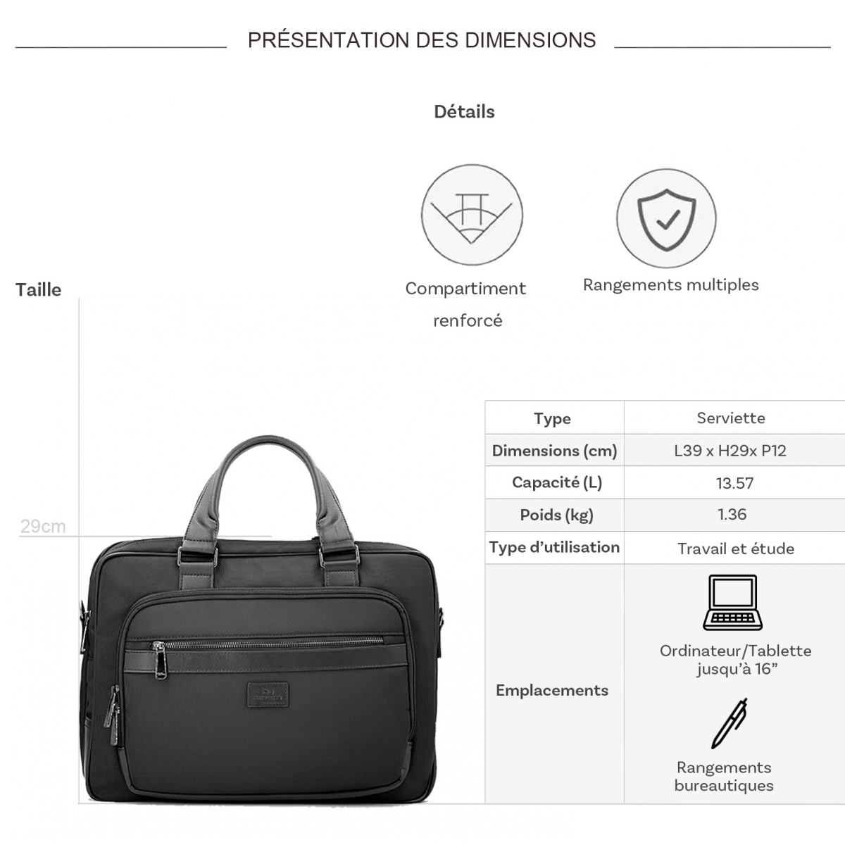 David Jones Serviette porte-ordinateur David Jones 16
