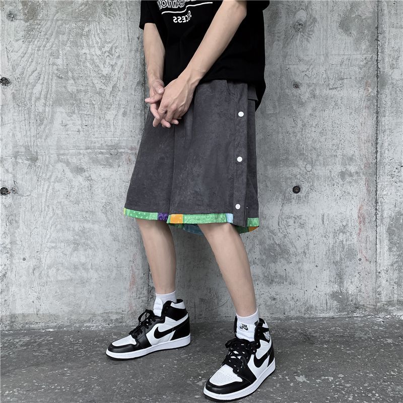 Shineon Studio - Rechte shorts met patroonprint en twee stukken
