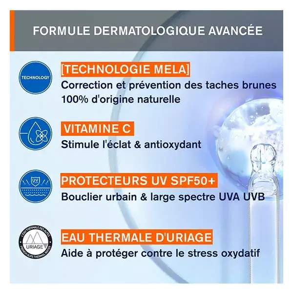 Uriage Dépiderm Creme Diurno Anti-Manchas Escuras FPS 50+ 30ml
