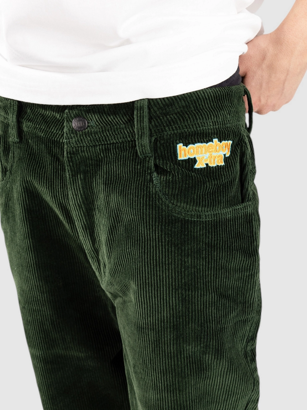 Homeboy X-Tra BAGGY Cord Pants forest green