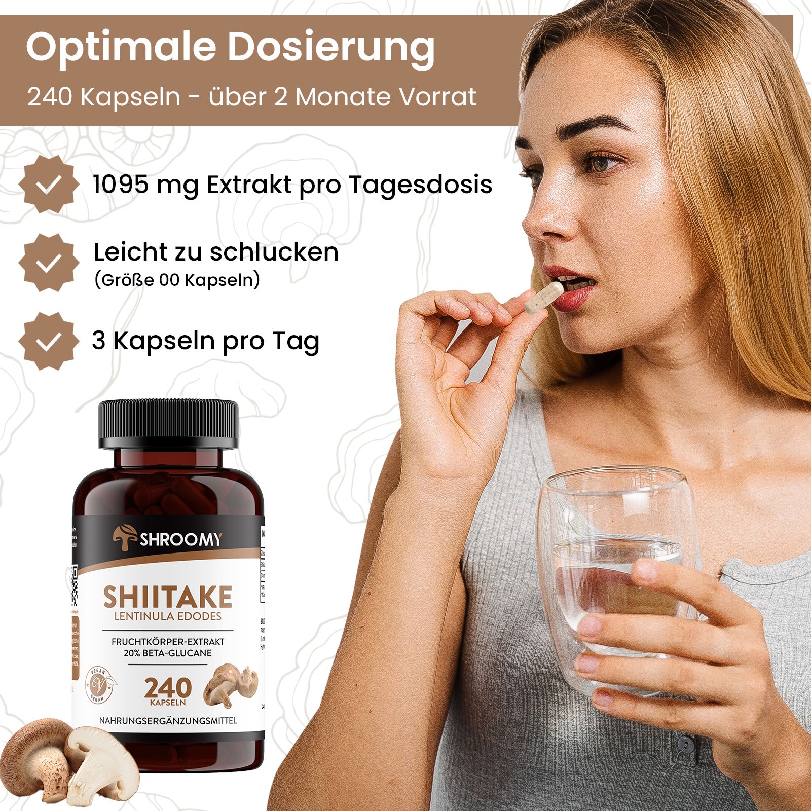 SHROOMY Shiitake Extrakt Kapseln