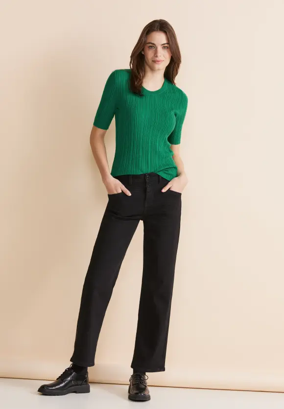 Kurzarm Strickpullover - fresh spring green
