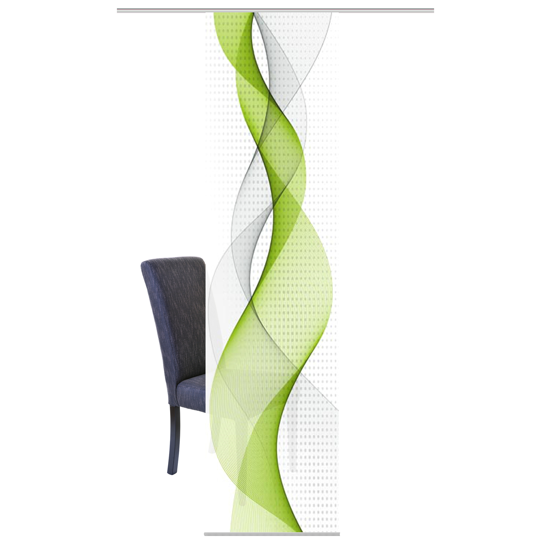Schiebevorhang OPALIA - apfelgrün - 60x245 cm