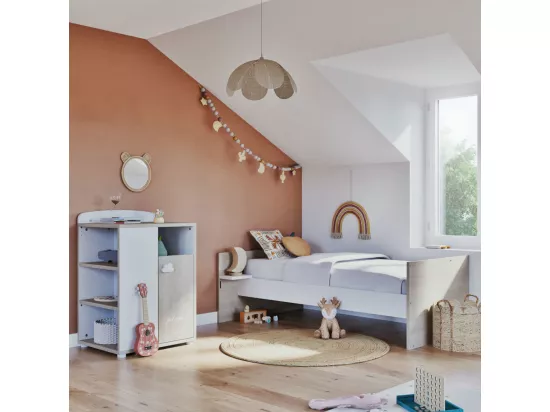 Lit Combiné 120x60 Evolutif en 90x190 en bois