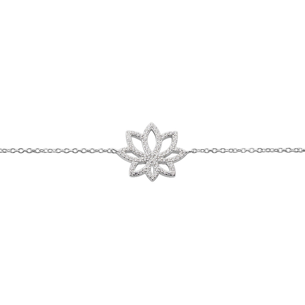 Bracelet Kahena Argent Blanc Oxyde De Zirconium
