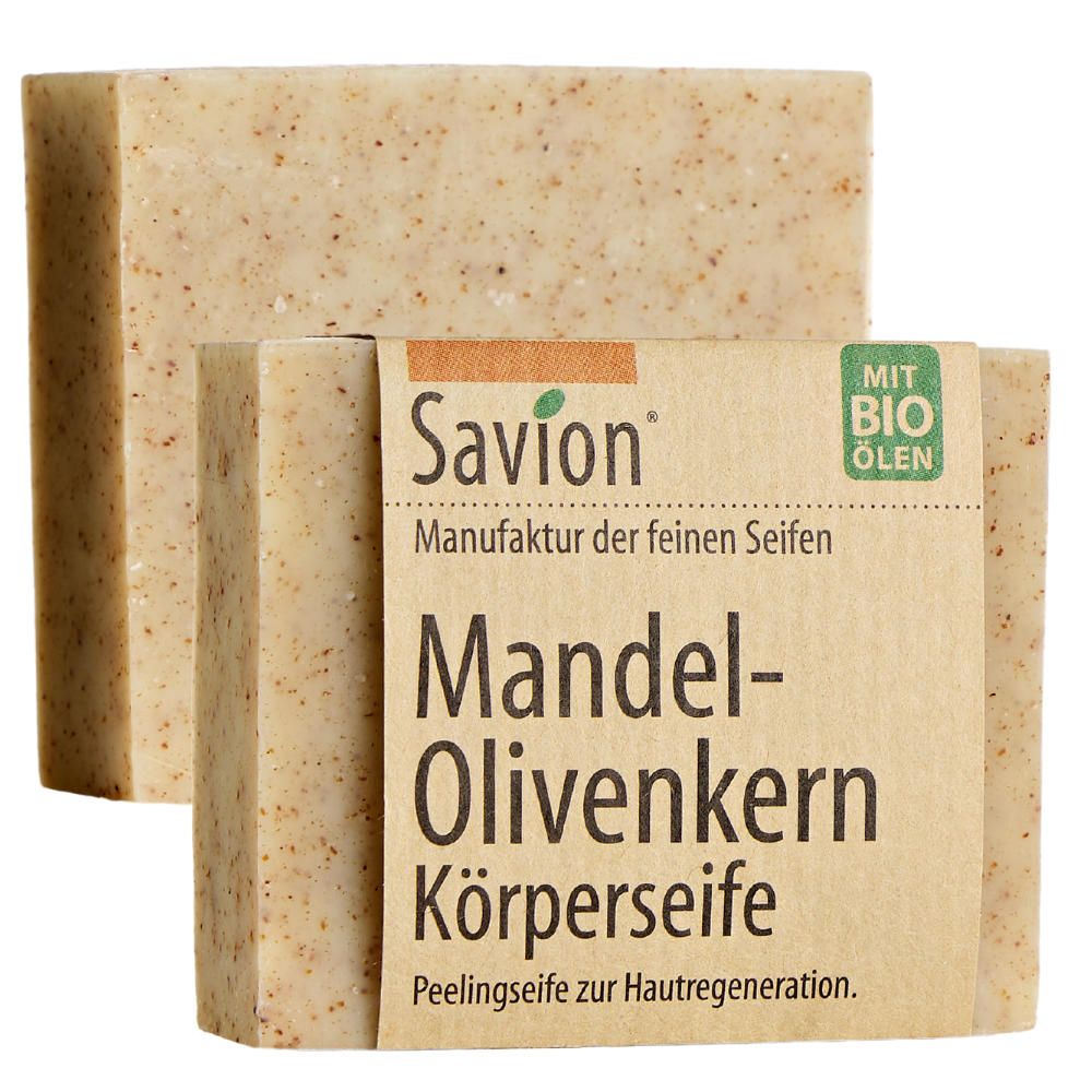 Savion Mandel-Olivenkern Körperseife und Peelingseife