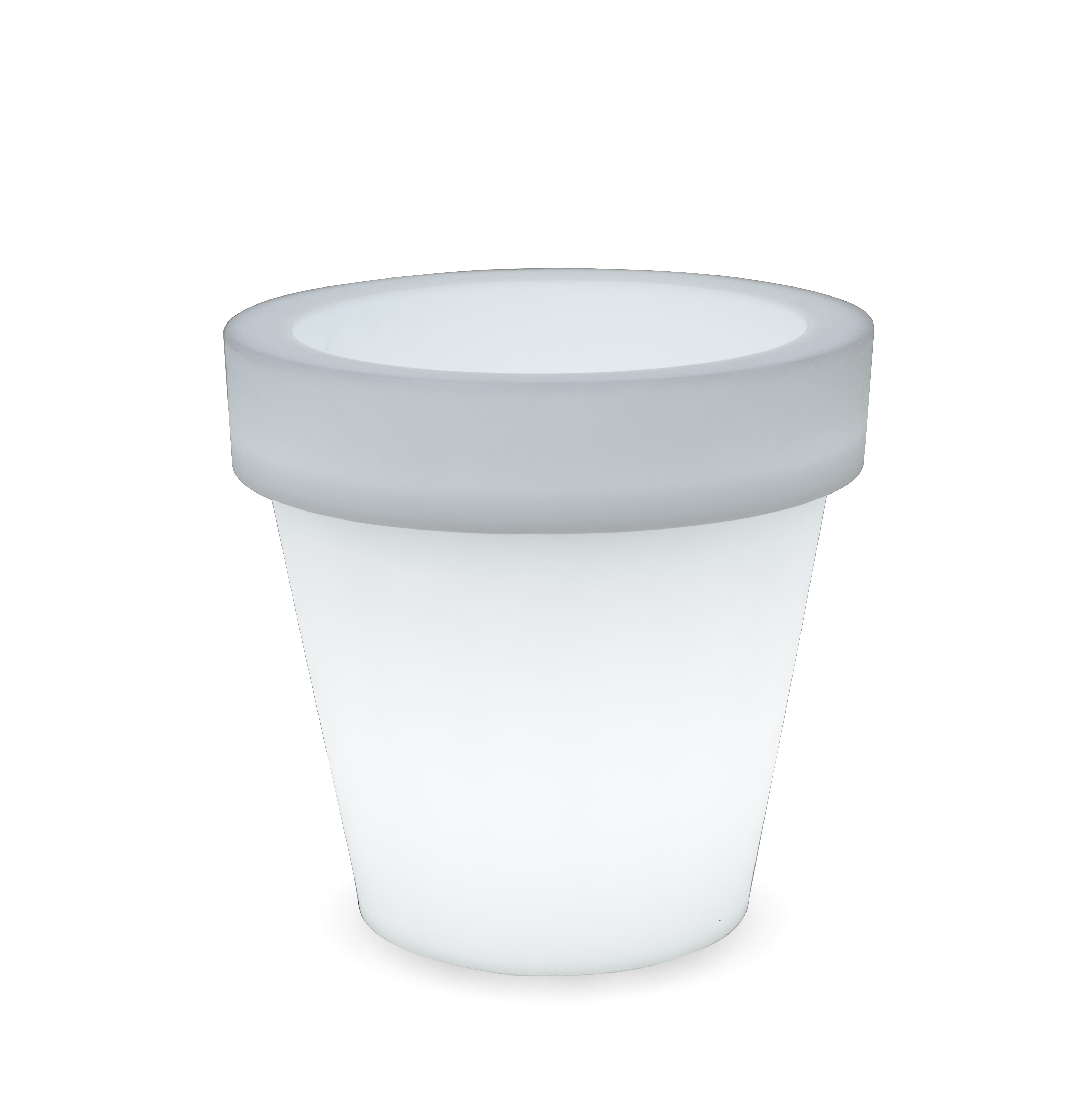 Pot rond lumineux magnolia 120 solaire+batterie rechargeable led rgb avec télécommande ø120x114cm