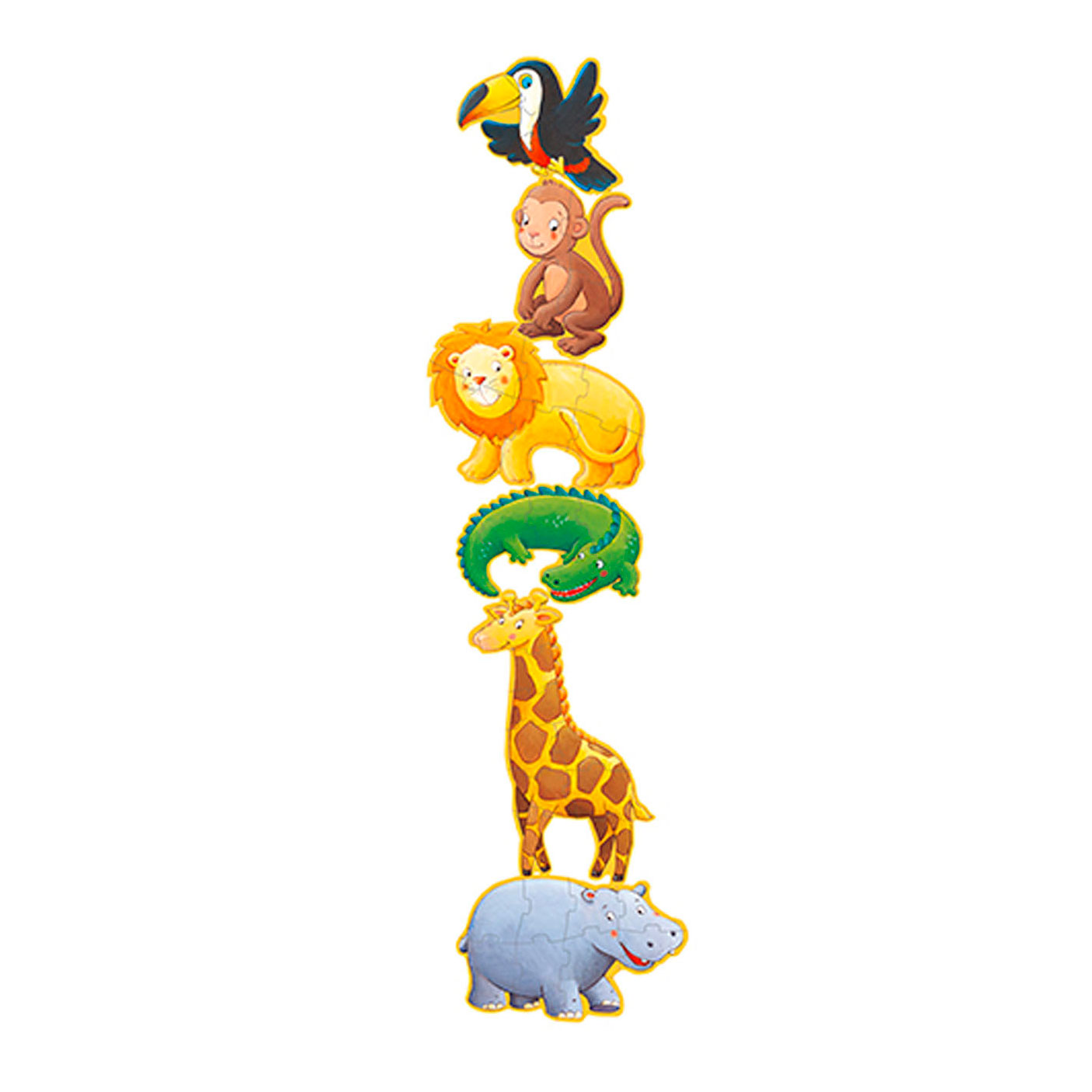 Djeco Safaridieren 6in1 Legpuzzel XL