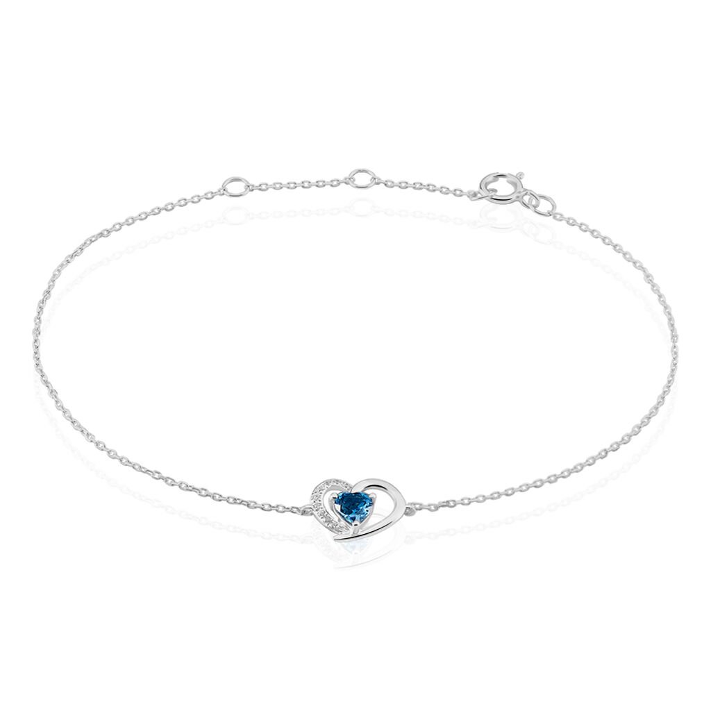 Bracelet Or Blanc Eliana Topaze Oxydes