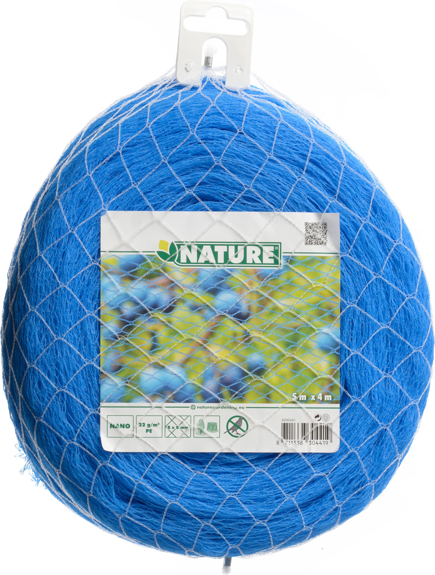 Nature tuinnet Nano maaswijdte 8x8mm 5 x 2m blauw