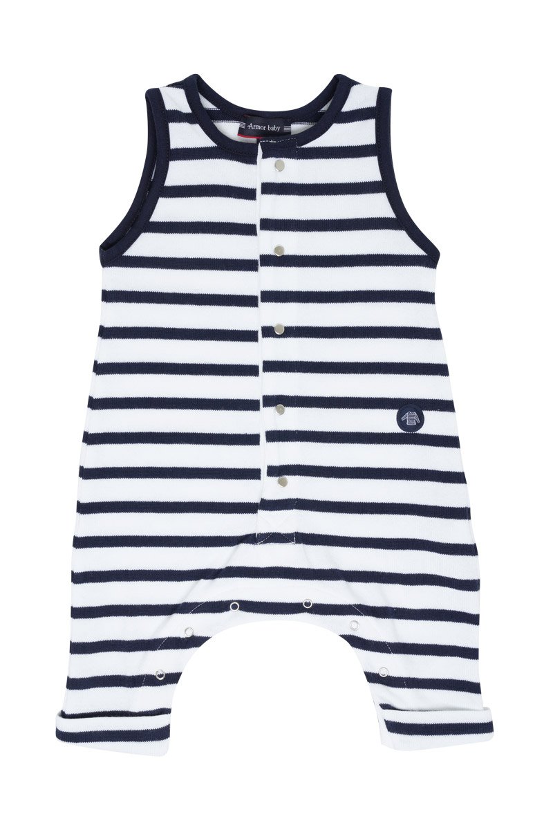 Combinaison rayée Baby - coton rustique