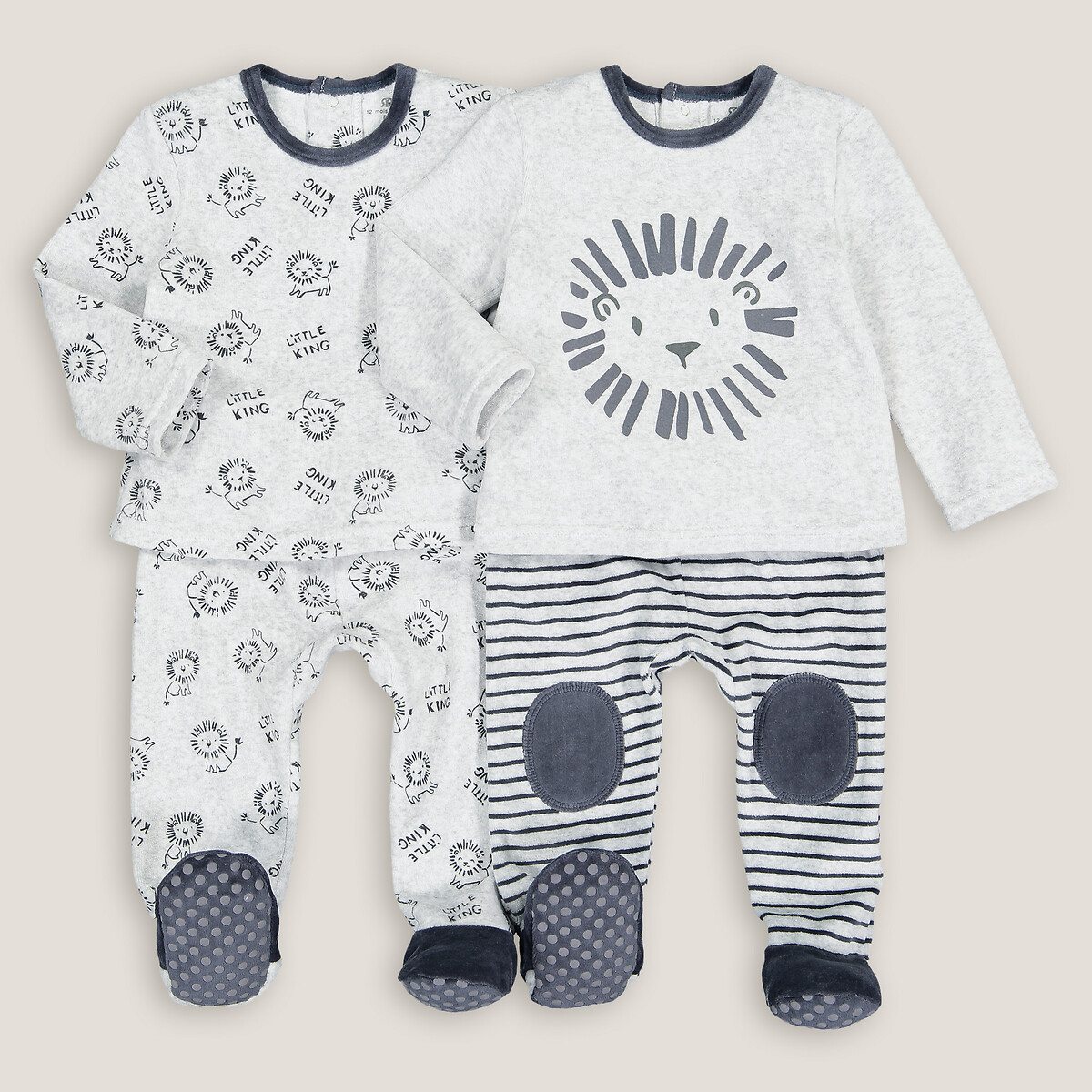 COLEÇÕES LA REDOUTE<br>Conjunto van 2 pijamas em fluweel