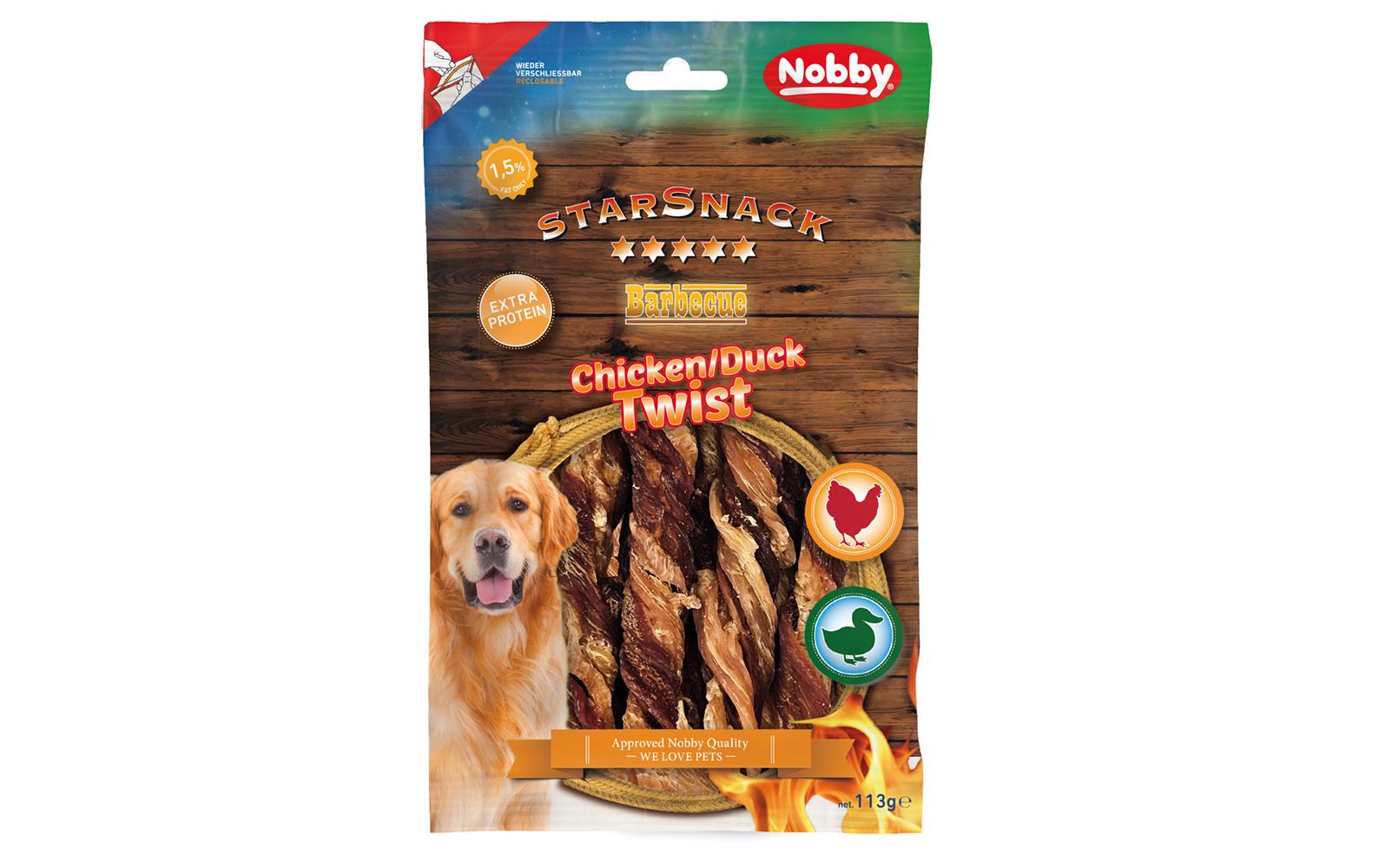 Kausnack StarSnack Barbecue Chicken Duck Twist, 113 gKauspass für gesunde Zähne