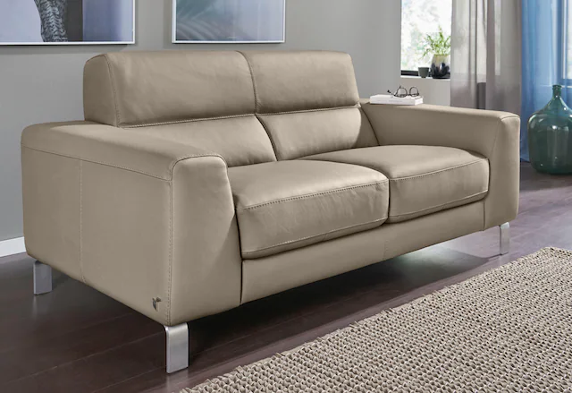 CALIA ITALIA 2,5-Sitzer »Simon, hoher Sitzkomfort, modern und elegant, italienisches Designsofa« in zwei Lederqualitäten