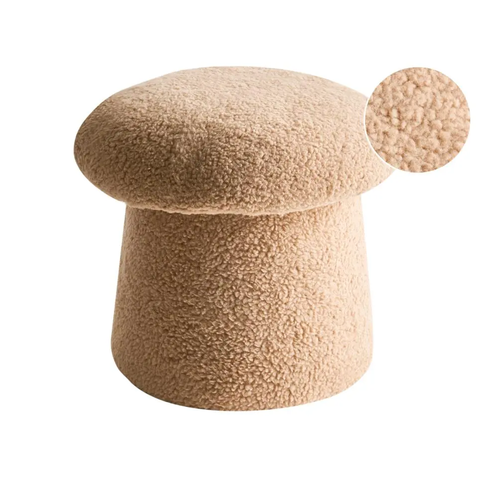EUFAULA - Poef - Beige - Bouclé