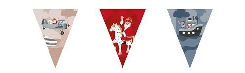 Sinterklaas Slinger Rood Blauw 6m