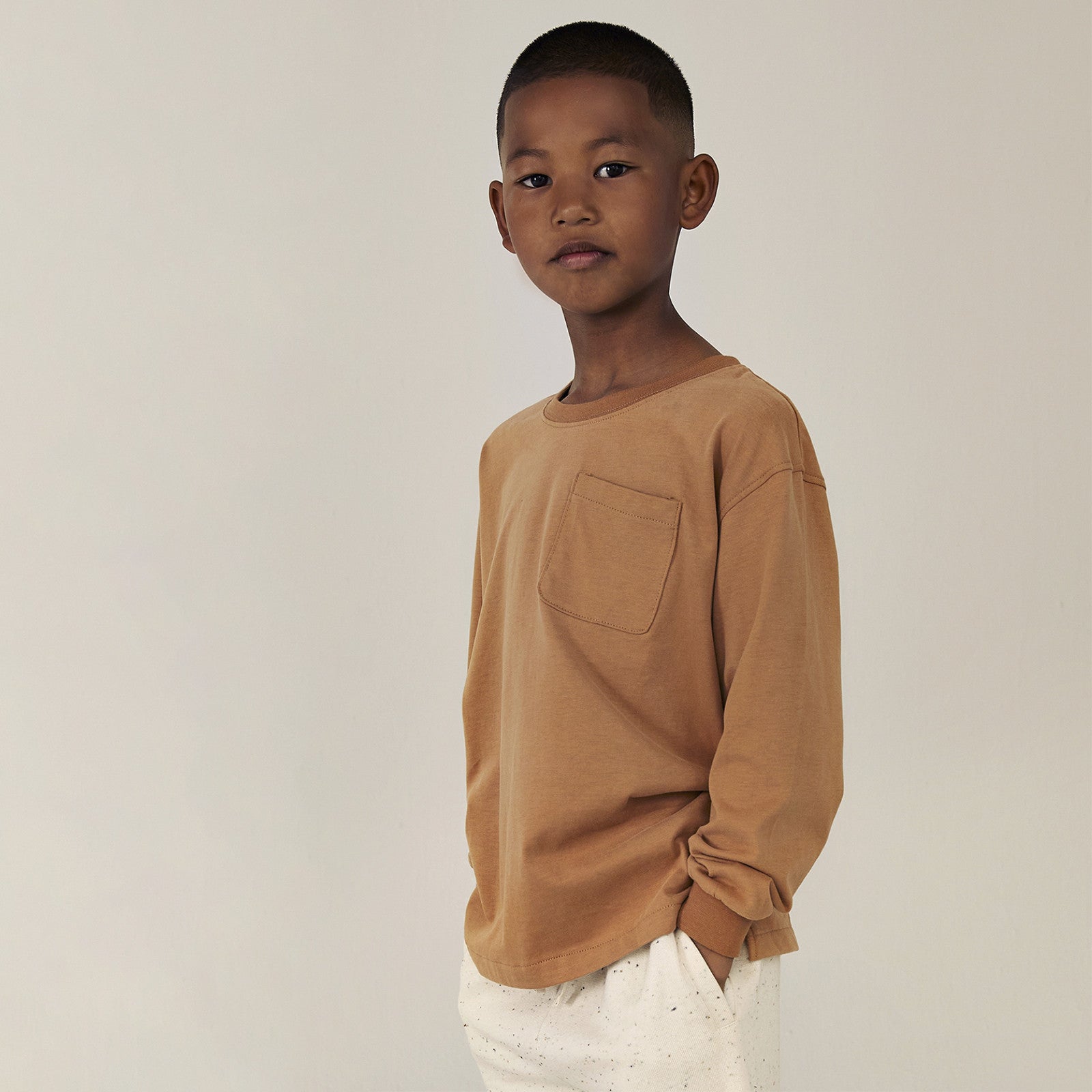 Langarmshirt Biscuit