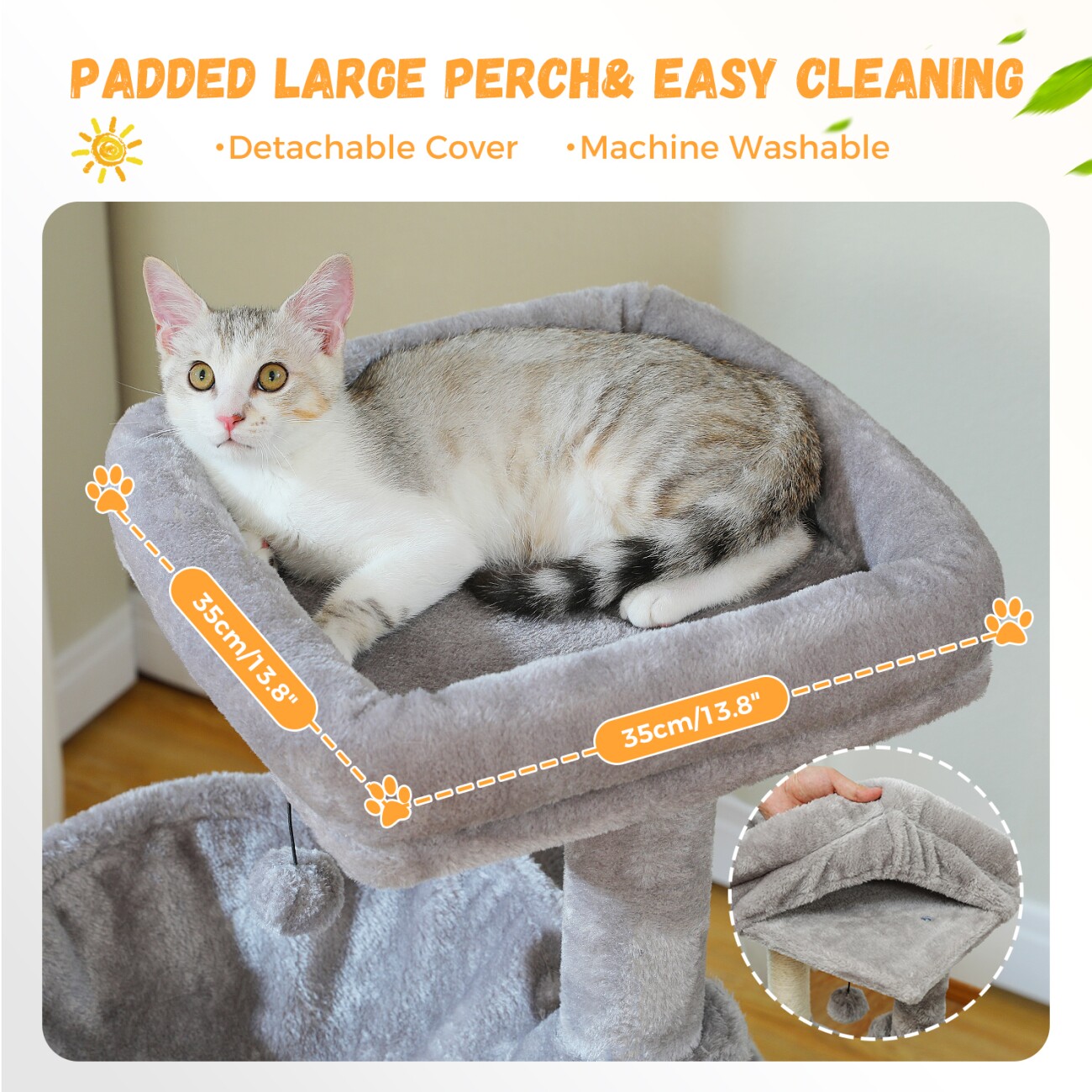 Pawz Road –Kratzbaum 104 cm–mit Höhlen grau