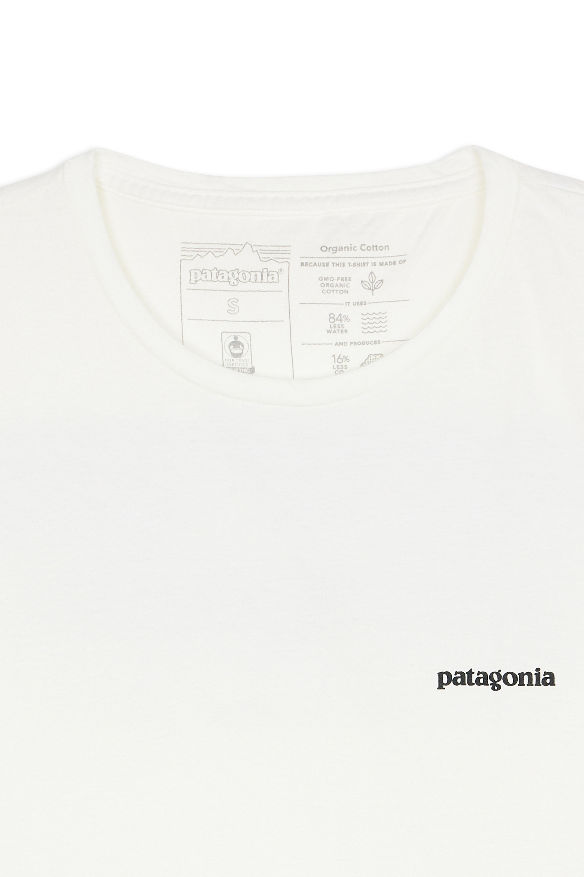 PATAGONIA T-shirt P-6 Mission Organic Blanc