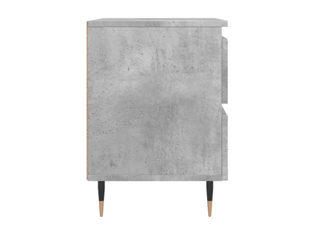 Table de chevet gris béton 40x35x50 cm bois d’ingénierie