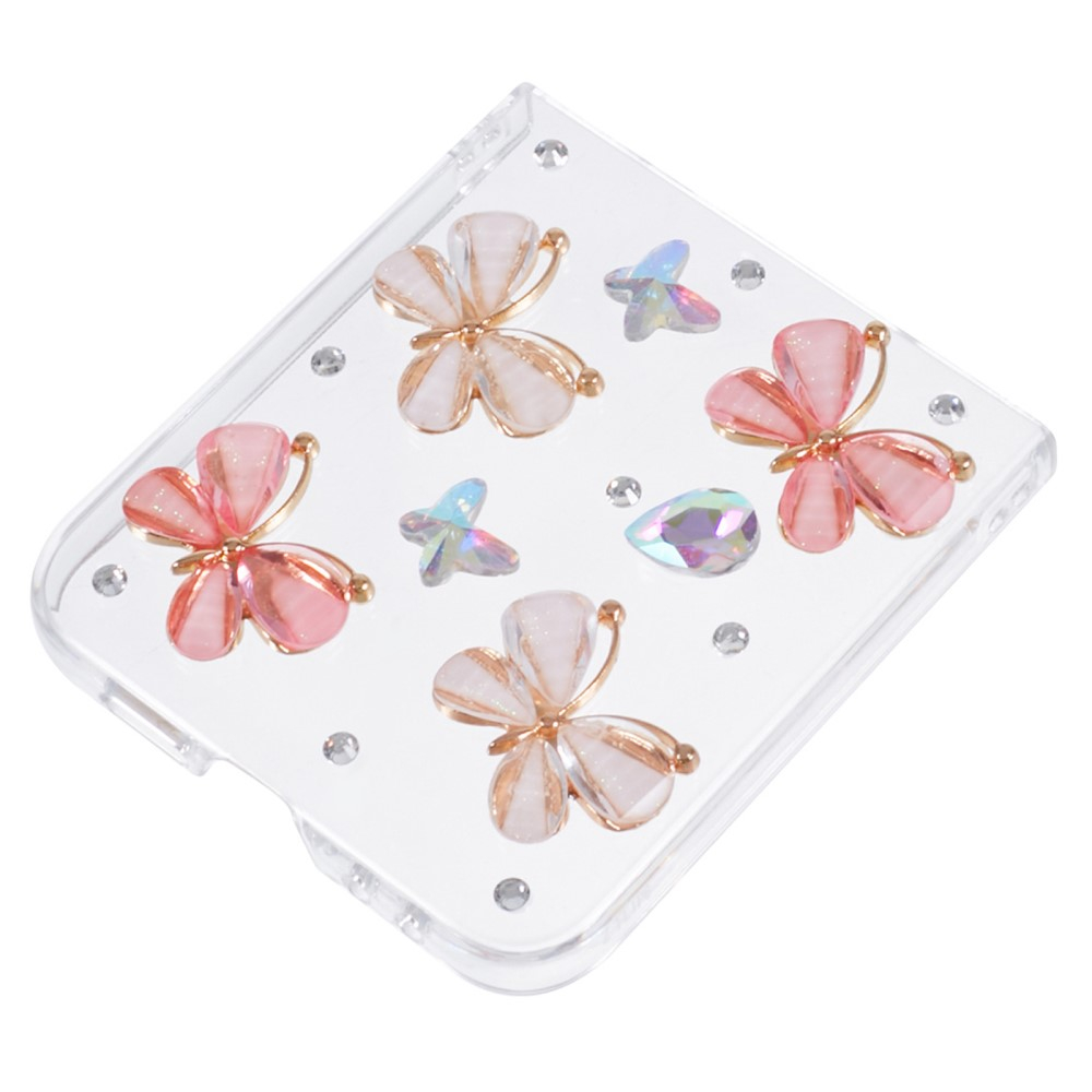 Samsung Galaxy Z Flip7 FE / Z Flip6 Hardcase Schutzhülle Glitzer Steine - Schmetterlinge