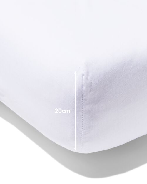 drap-housse coton 80x200 blanc