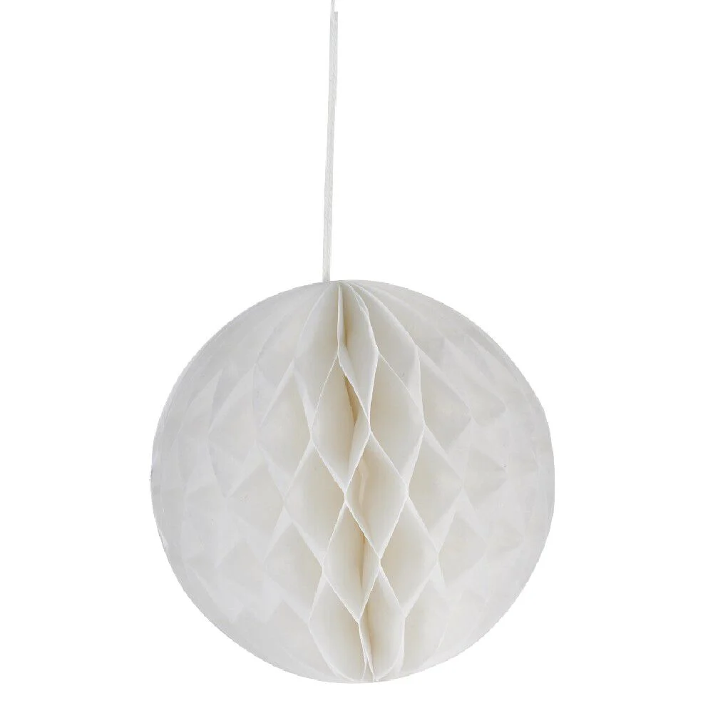 Guirlande boule en papier blanc