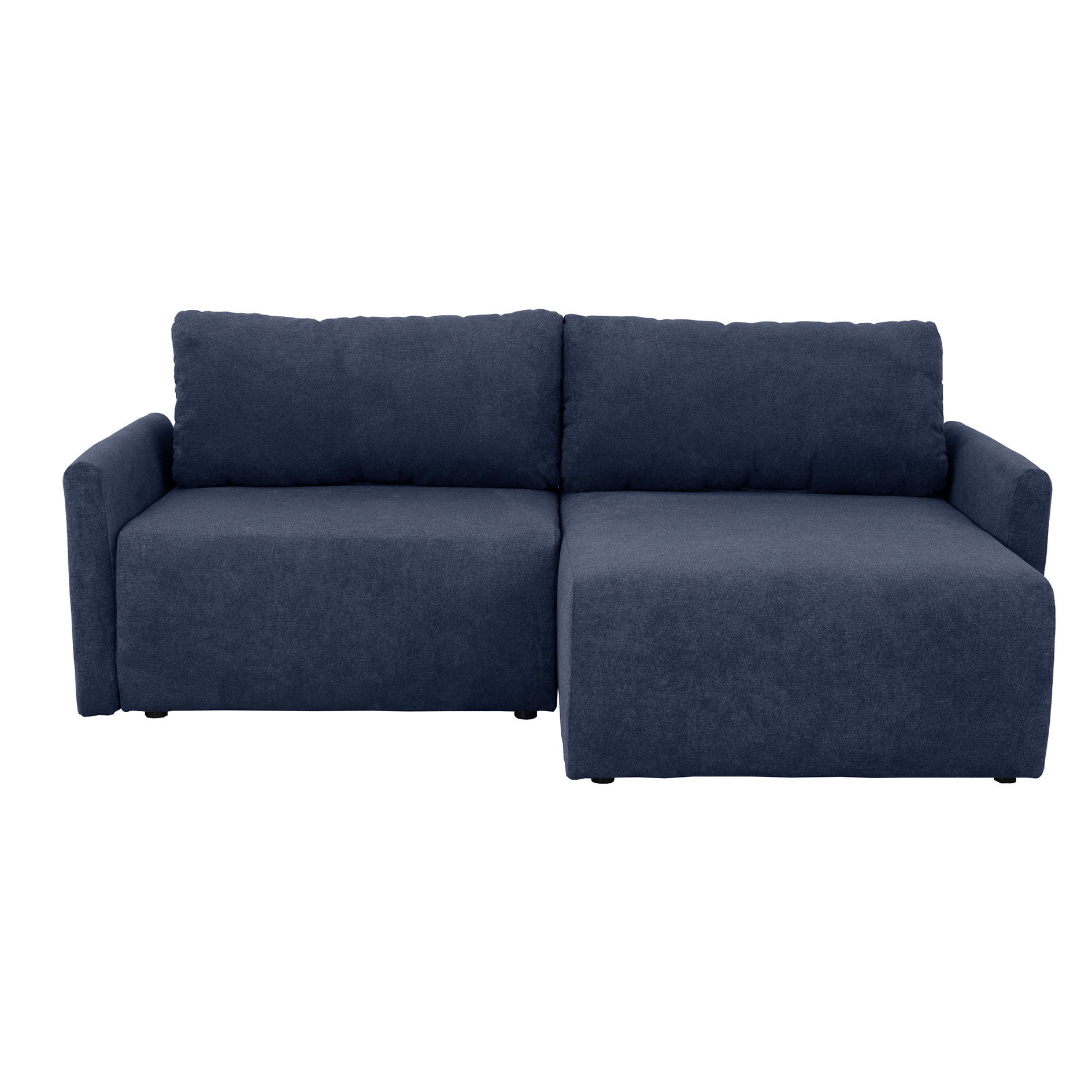 Ecksofa - marine - Liegefunktion und Staukasten - 228x146 cm