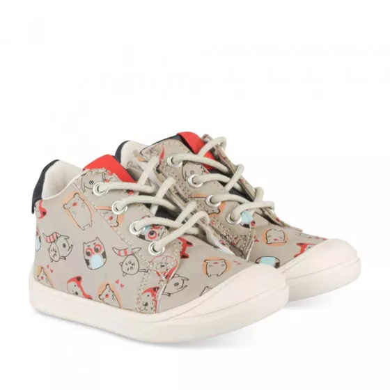 Baskets GRIS FREEMOUSS BOY